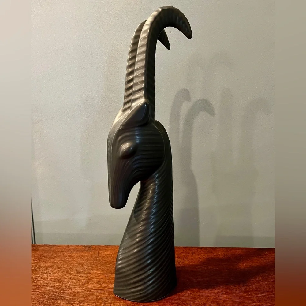 Jonathan Adler Menagerie Sculpture - Gazelle in Black